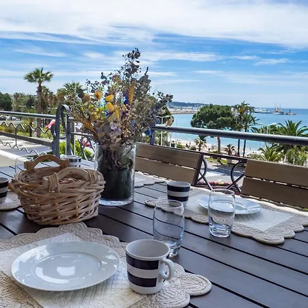 Cannes Croisette Superbe 3P Front De Mer